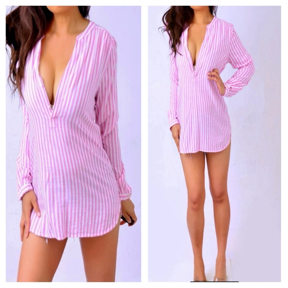 Old Navy Pink Striped Women's Top